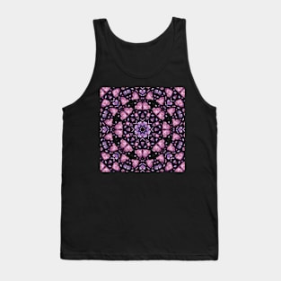 Crystal Hearts and Flowers Valentines Kaleidoscope pattern (Seamless) 20 Tank Top